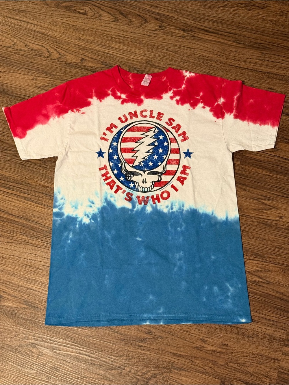 Liquid Blue x Grateful Dead Men’s Patriotic Uncle Sam Tiedye Tee in Size M